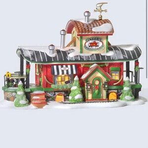 Department 56 North Pole Series-Tinker's Caboose Cafe Works Beautifully!
